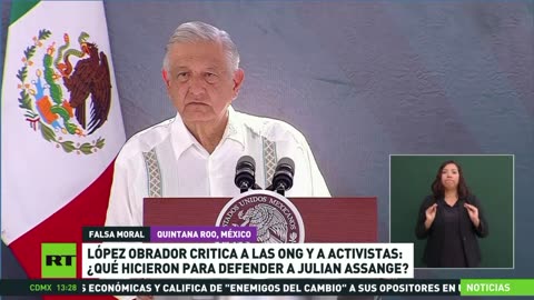 AMLO condena inacción de las ONG ante persecución a Assange y la guerra en Gaza