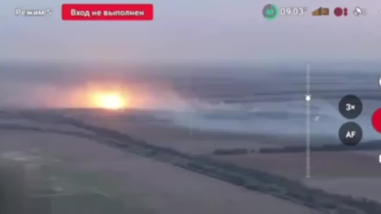 Footage of the MASSIVE Russian bombardement of Vuhledar from another angle