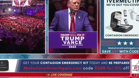 TRUMP AT MADISON SQUARE GARDEN RALLY (9 MINS)