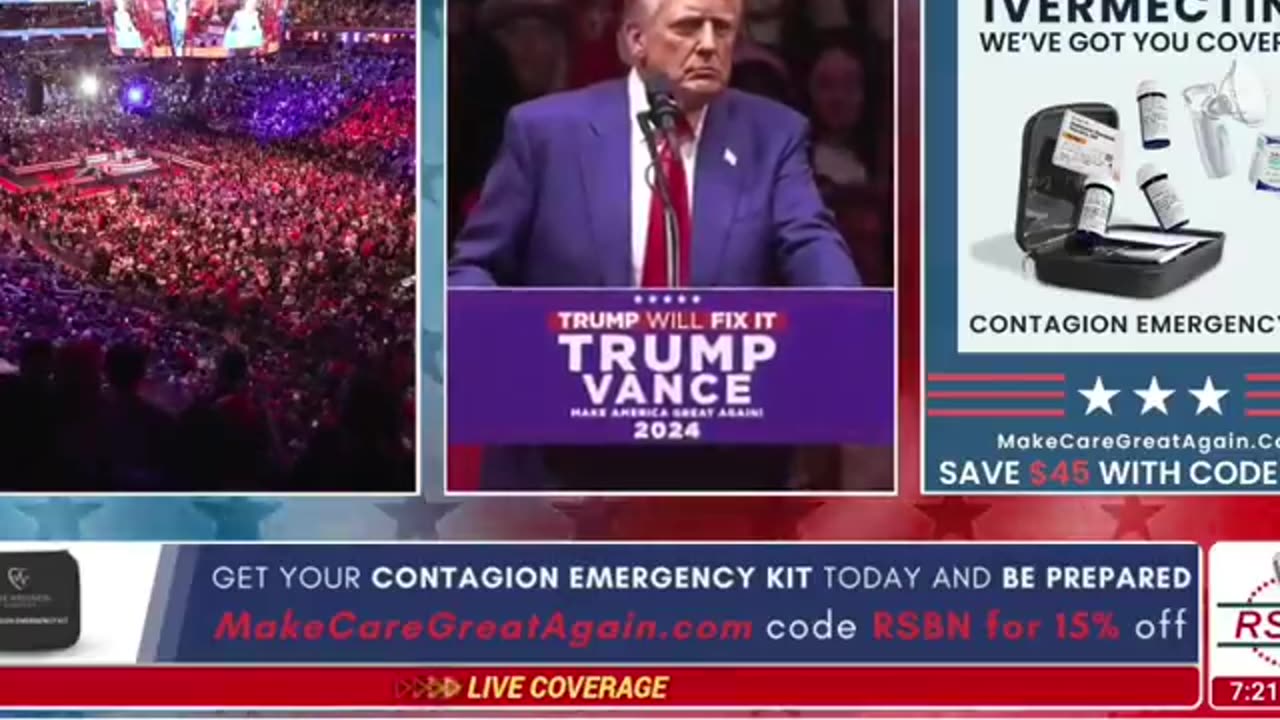 TRUMP AT MADISON SQUARE GARDEN RALLY (9 MINS)