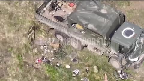 Aftermath of Ambush on Russian Convoy