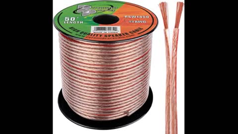 Review: Monoprice Speaker WireCable - 50 Feet 16 Gauge AWG Pure Copper Flat CL2 in Wall Rate...