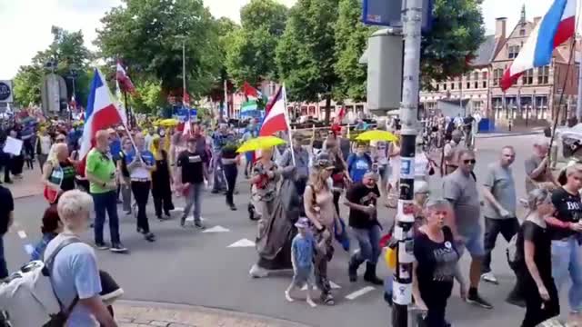 Thousands of Dutch Citizens Rally in Groningen to Support the Farmers' Fight Against the Government