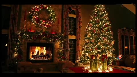 🎄 Christmas Music with Cozy Fireplace 🎅🏼