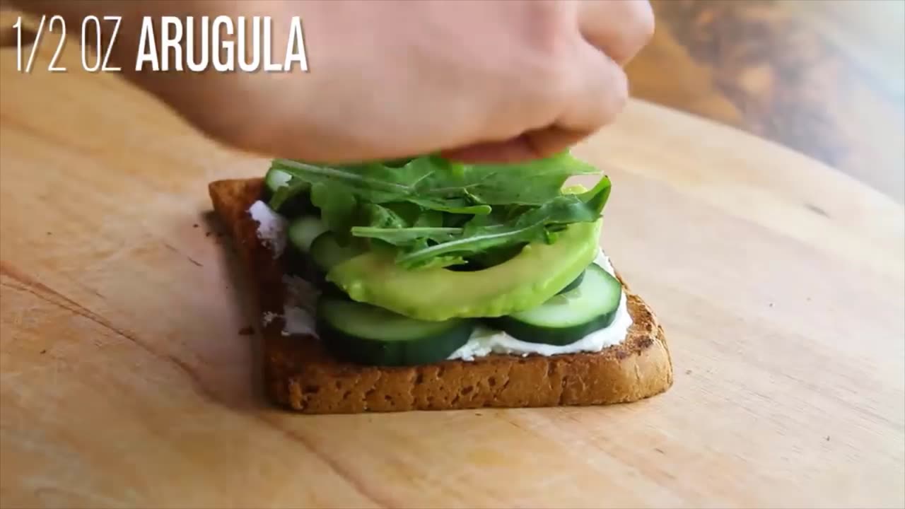 Avocado Toasts 2 Ways - Arugula Goat Cheese and Spinach White Beans