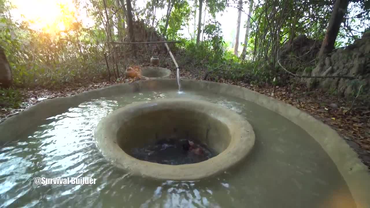 Build tunnel swimming pool