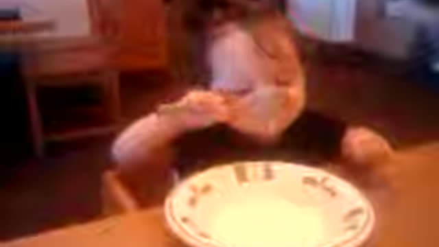 Serenity's First Ice Cream - 1 year old