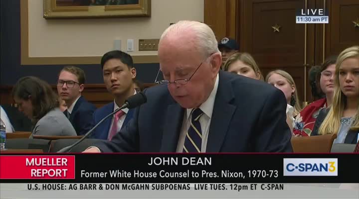 John Dean Mueller Report Testimony