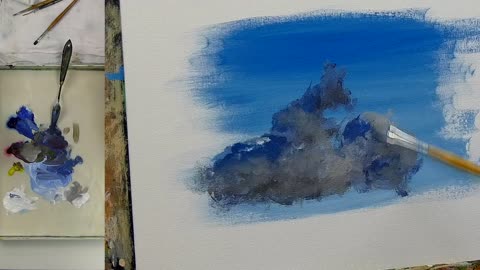 Comment peindre les nuages en peinture acrylique - technique pour vos paysages