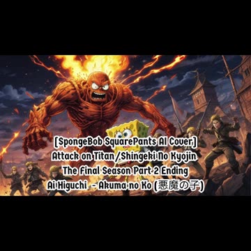 [SpongeBob sings/AI Cover] Attack on Titan : Final Season P2 Ending | Ai Higuchi - Akuma no Ko