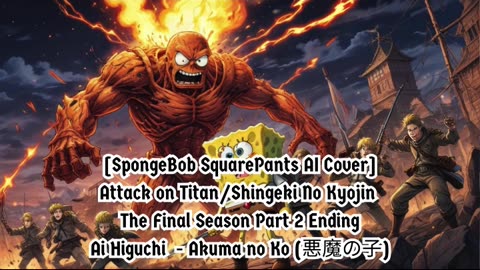 [SpongeBob sings/AI Cover] Attack on Titan : Final Season P2 Ending | Ai Higuchi - Akuma no Ko