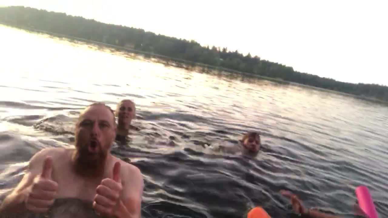 Mary Lake swimming on Saltspring Island