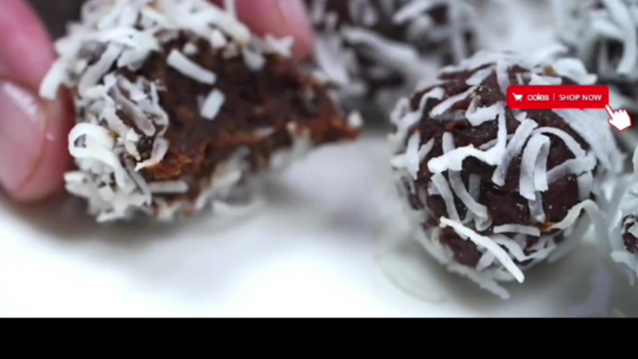 Healthy Cacao coconut, date and balls