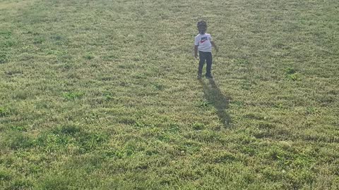 My boys climbing a big hill together.