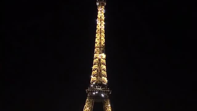 Eiffel Tower in Paris at night