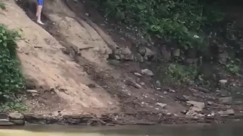 chick on swing out doesn't quite make it