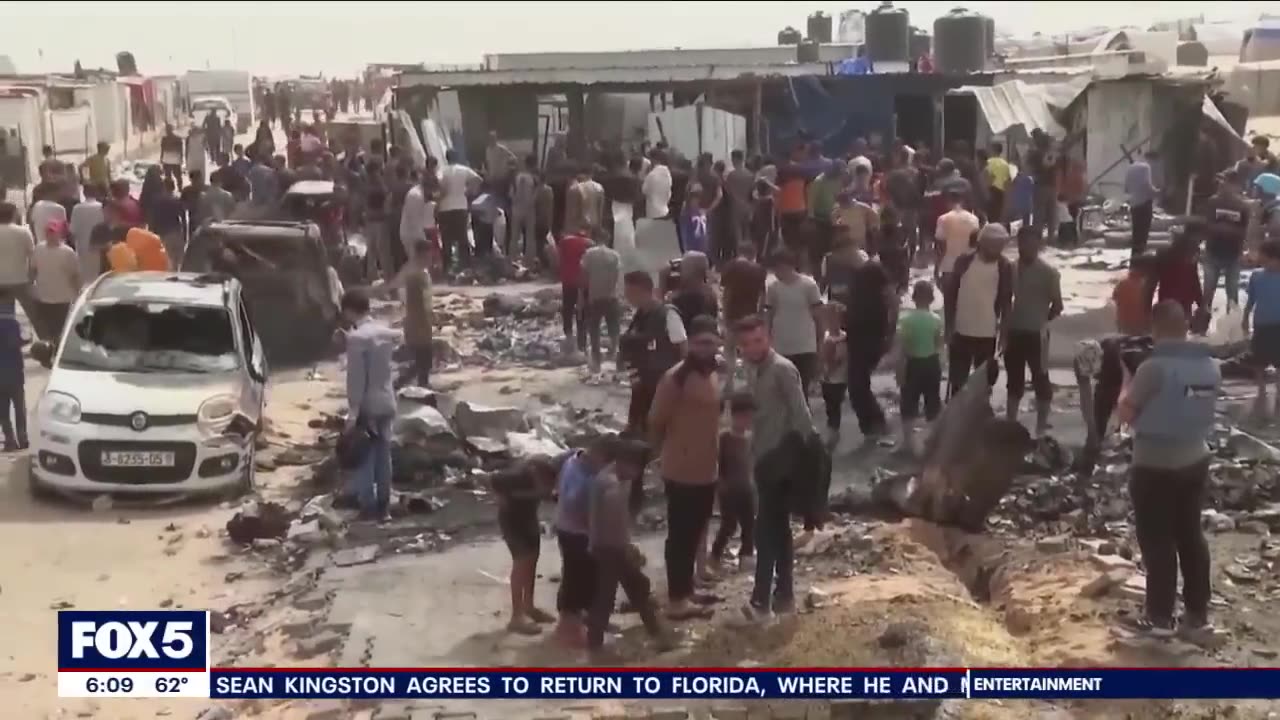 Aftermath Of Refugee Camp Bombing In Rafah