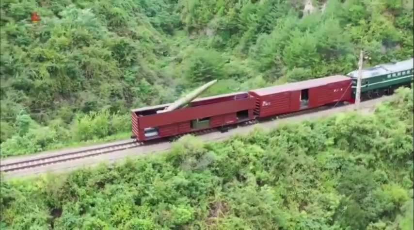 North Korea: Images of Today's Ballistic Missile Launch From a Railway System