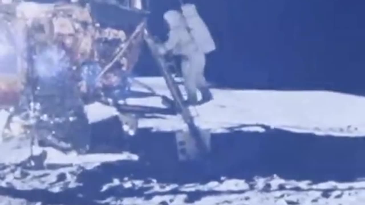 US Flag on moon