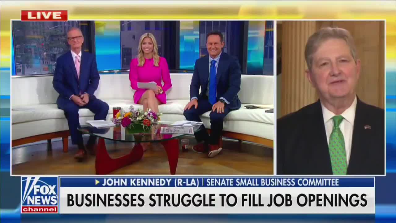 Sen Kennedy Has PRICELESS Response to Biden's Statement About Unemployment Benefits