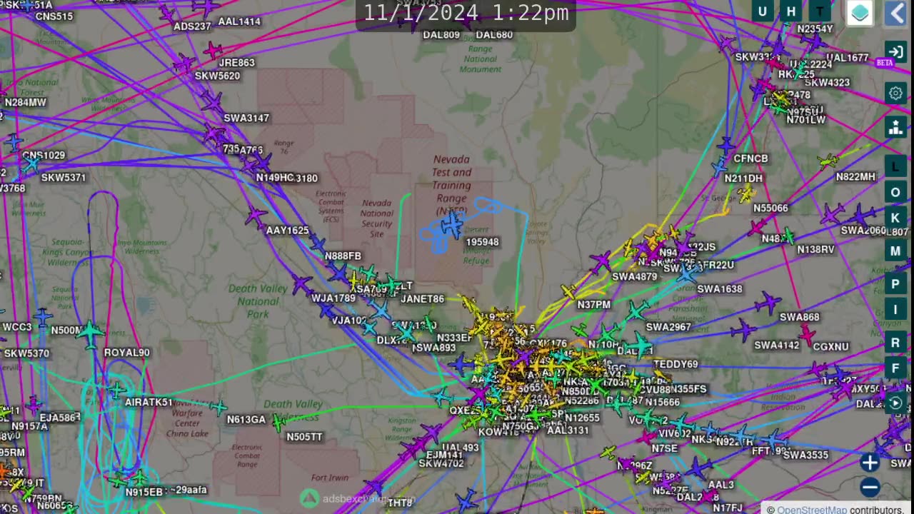 Nevada - no audio airplane time lapse - Nov 3 2024 -