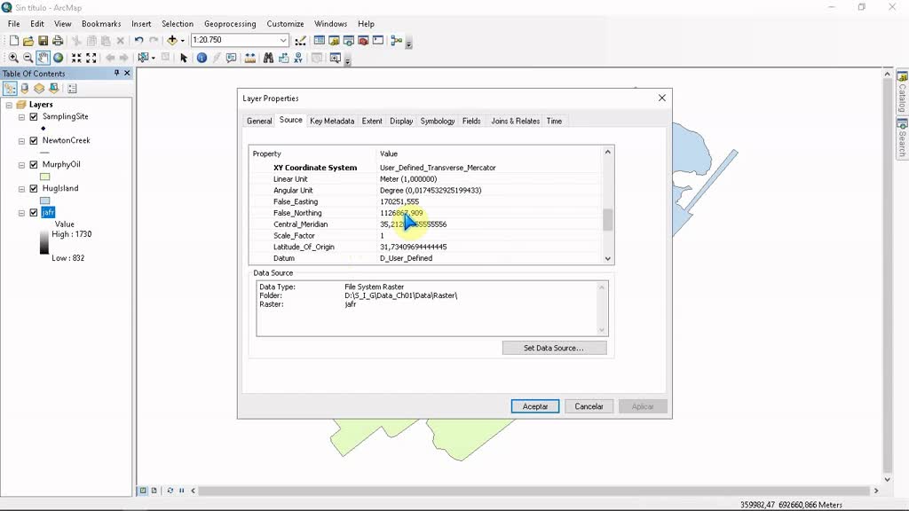 Explorar los datos de vectores y raster