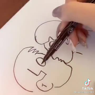 How to make the text love two people kissing