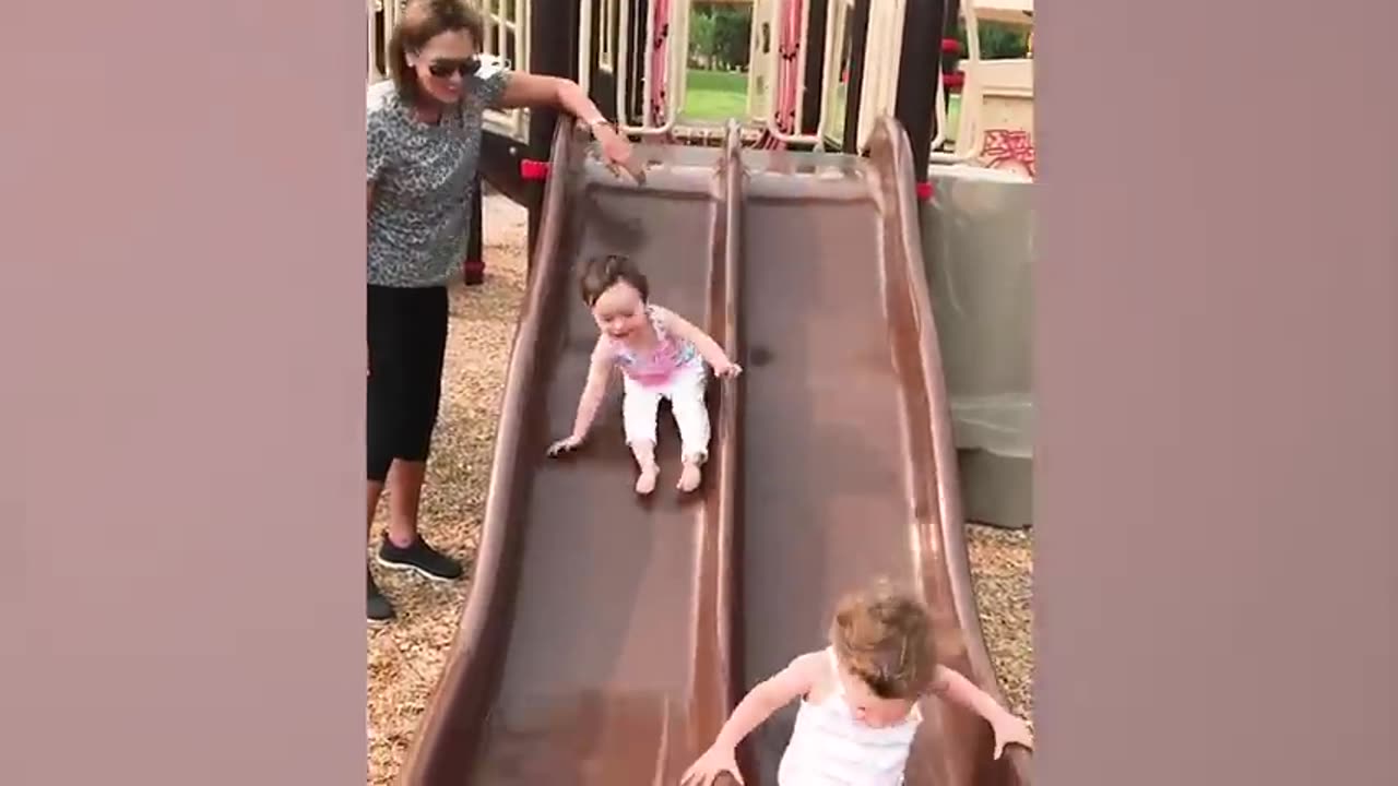 Funny Babies Playing Slide Fails - Cute Baby Videos