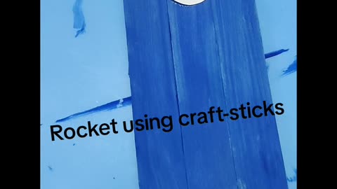 Rocket made from craft sticks