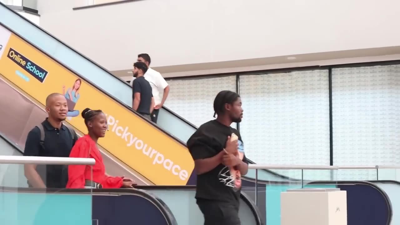 MAN THONG PRANK ON THE ESCALATOR