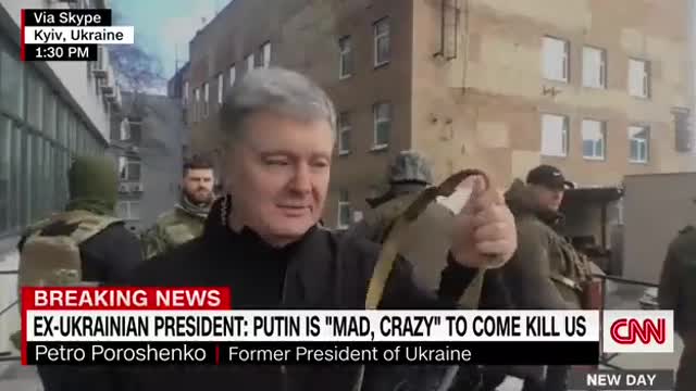 Former president of Ukraine is in Kiev with guns