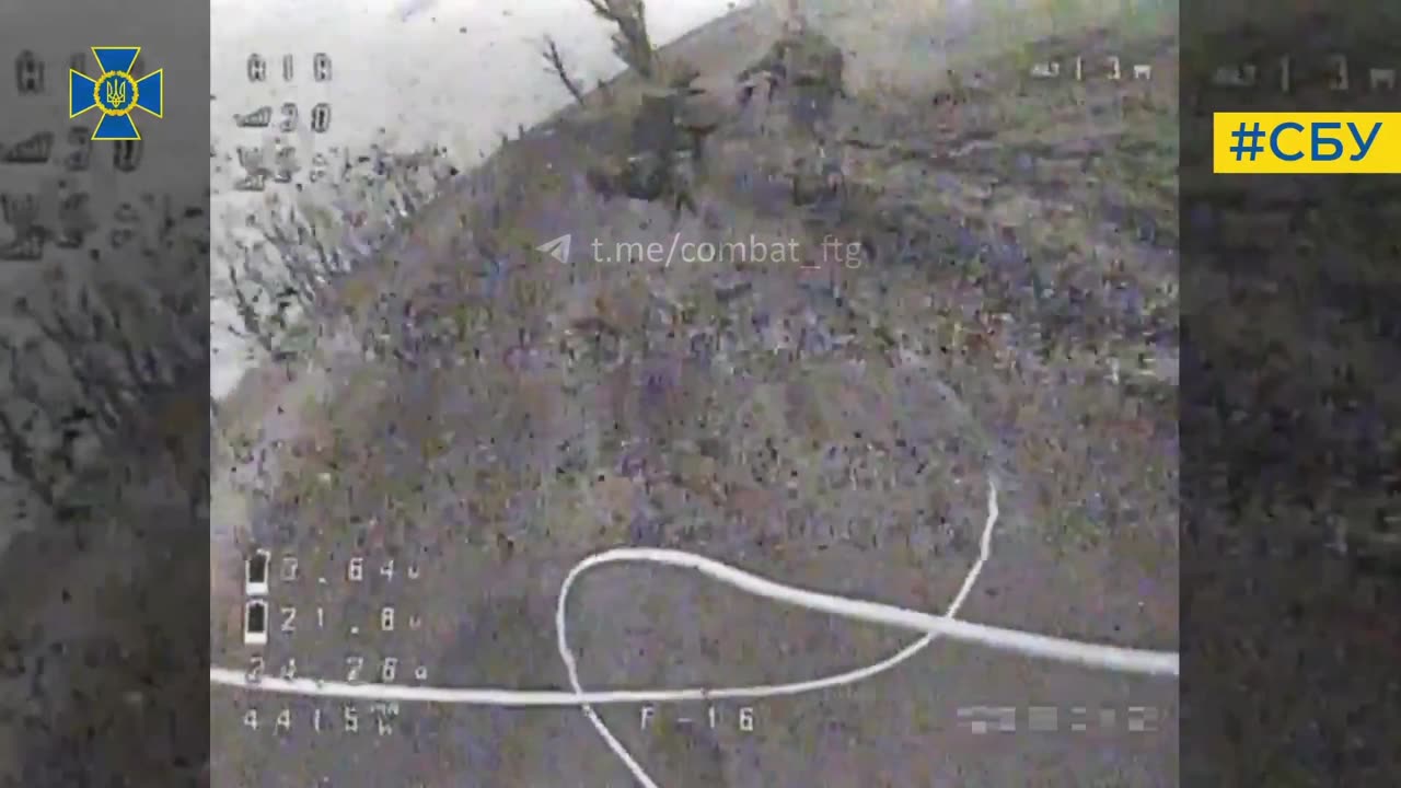 Russian soldiers being attacked by Ukrainian drones