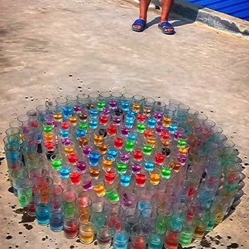 Colorful Glass domino