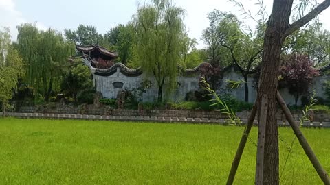 A dragon is coiled on the far wal