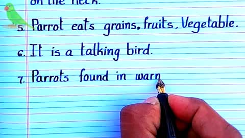 PARROT ESSAY - parrot in English - Parrot -_p6