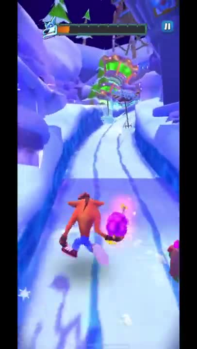 Frosty Tiny Tiger Boss Fight Gameplay - Crash Bandicoot: On The Run!