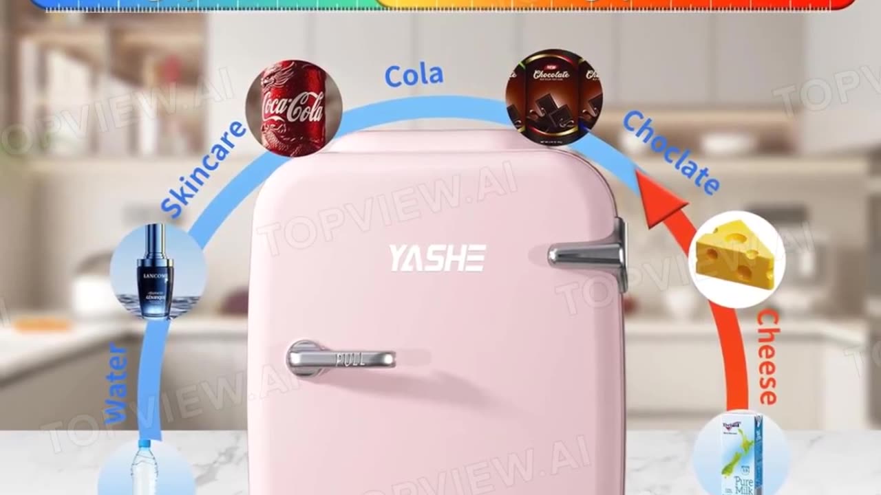 YASHE 4-Liter Mini Fridge | Compact Thermoelectric Cooling for Skincare and Bedroom