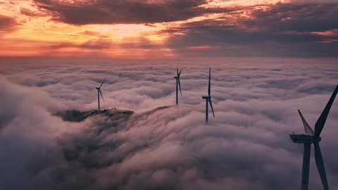 The most beautiful sea of windmill clouds