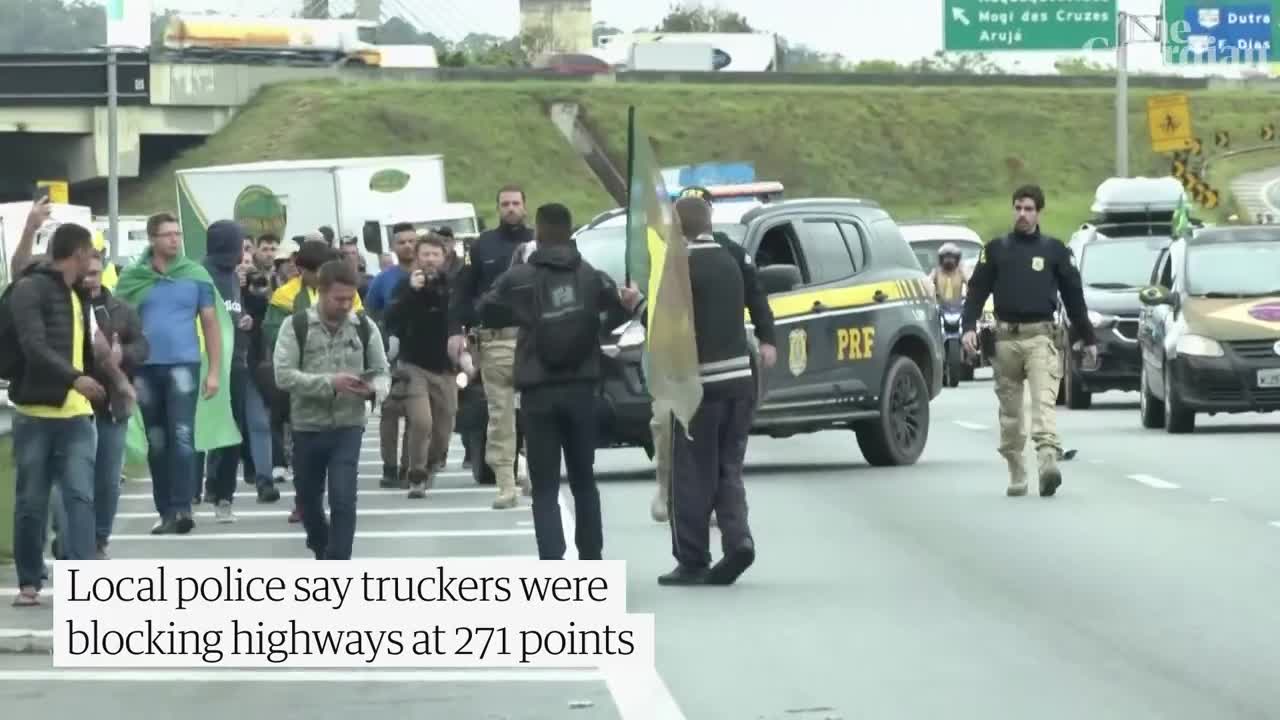 Brazil: Bolsonaro supporters block roads in protest against election defeat