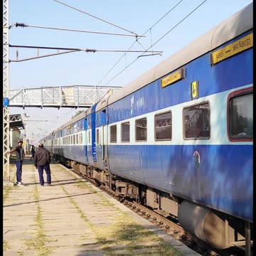 Why is the color of the train red and blue?