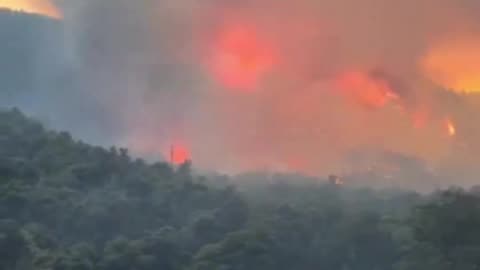 A close look at the Lake Fire burning in Santa Barbara county