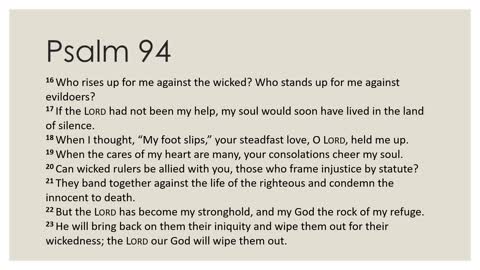 Psalm 94 Devotion