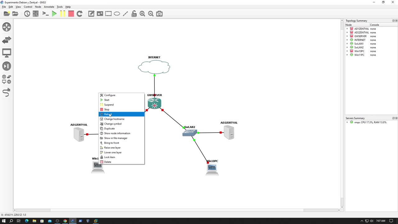 Experimentar Debian como Gateway y Zentyal como AD - PARTE1