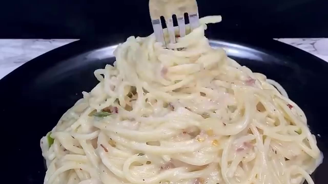 White Sauce Spaghetti | Delicious Food ASMR Cooking