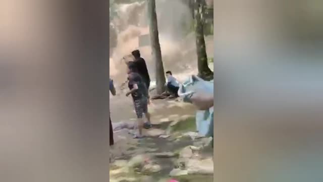 A scary scene from tinobdan falls
