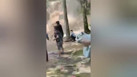 A scary scene from tinobdan falls