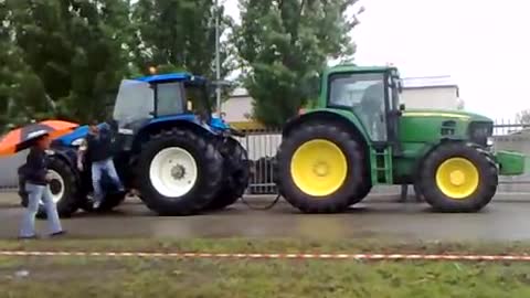 tractor power showing on road