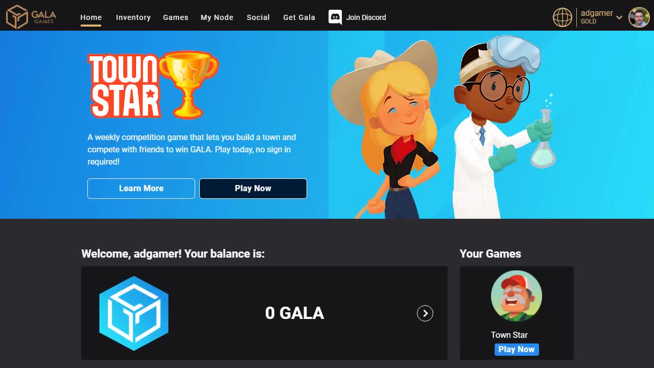 Gala Games Town Star,Free game with referral income up to 2 levels.A Blockchain Game great potential