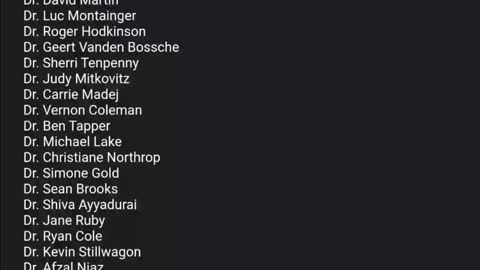 List of doctors that are raising the alarm