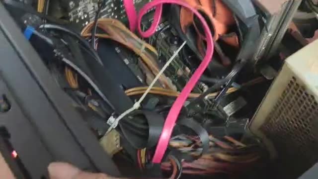 The old computer is being repaired